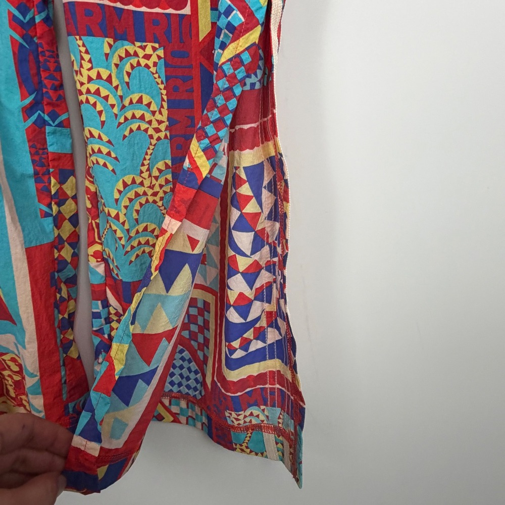 Adidas Multicolor Patchwork Print Button Up Shirt & Wide Leg Pants Set XL - Picture 4 of 12